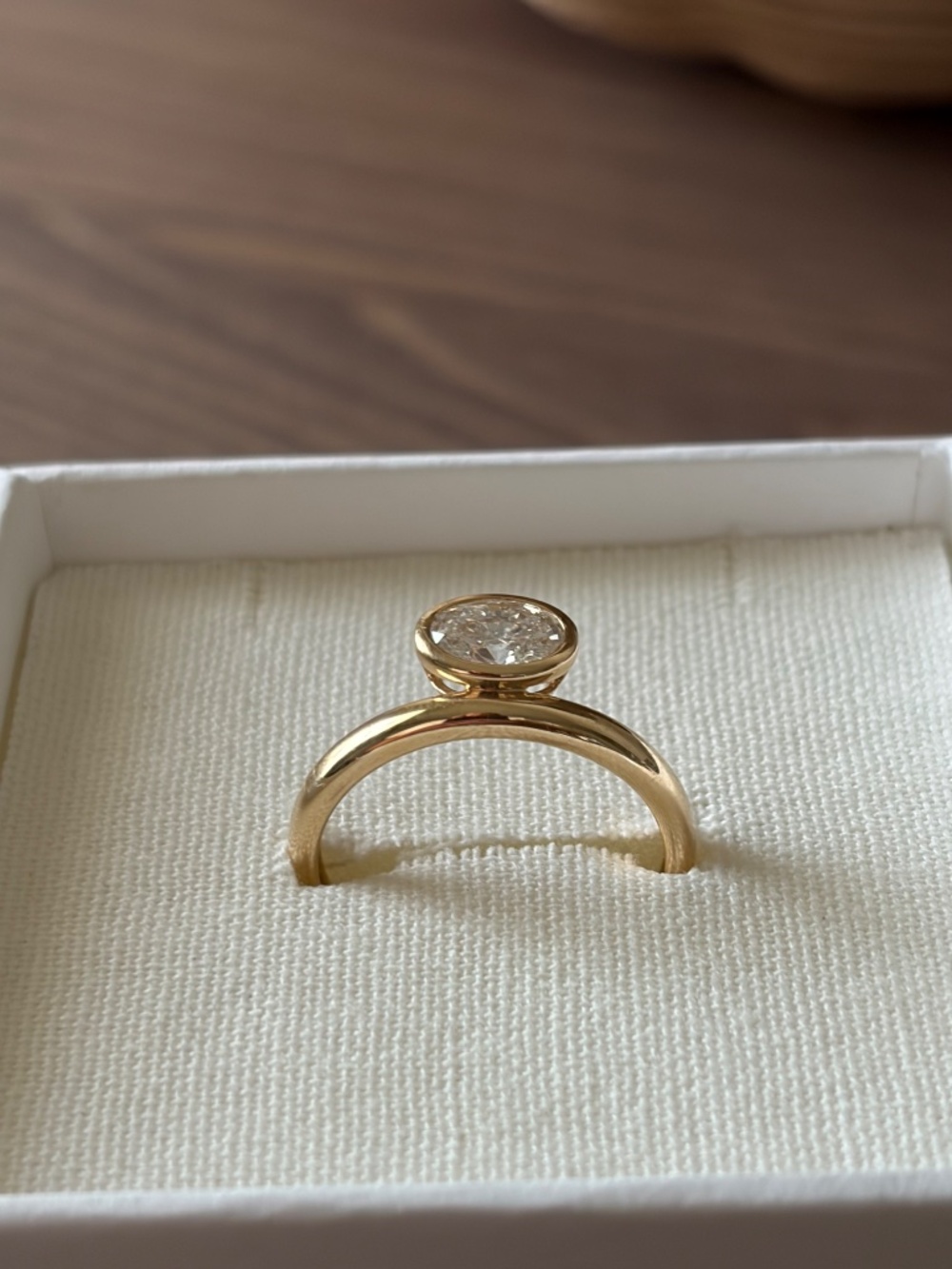 Framed Oval Lab Diamond Ring *Ring Concierge* Size 8 - Picture 6 of 7